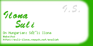 ilona suli business card